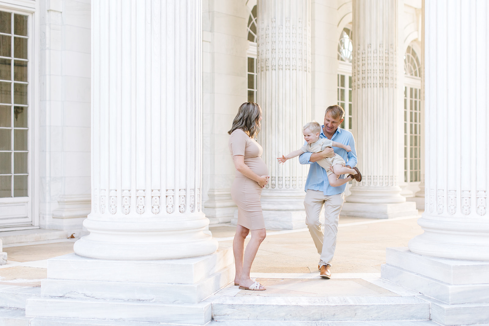 family of 3 with a little one on the way Maternity Photography DC