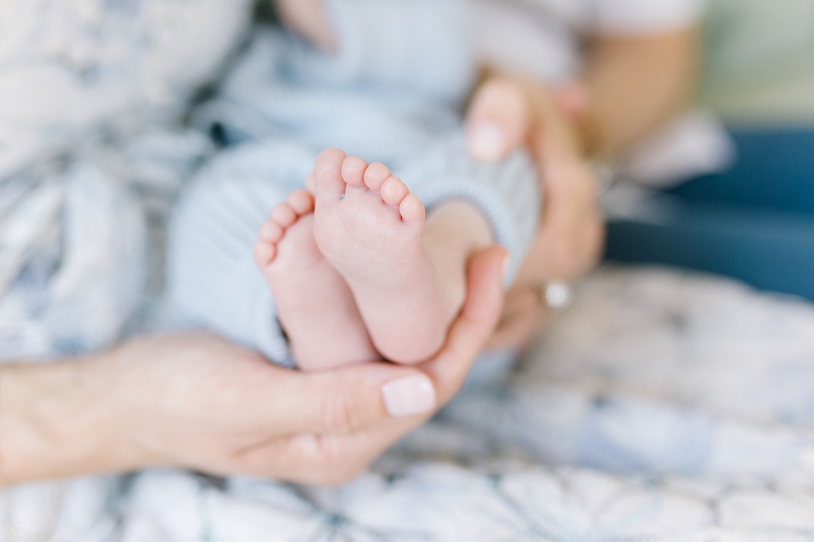 details of a newborn baby's feet